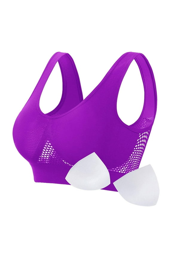 Breathable Cool Lift Up Air Bra for Women New Upgrade Support Sports Bras Large Bust Large Size Wireless Liftup Bra