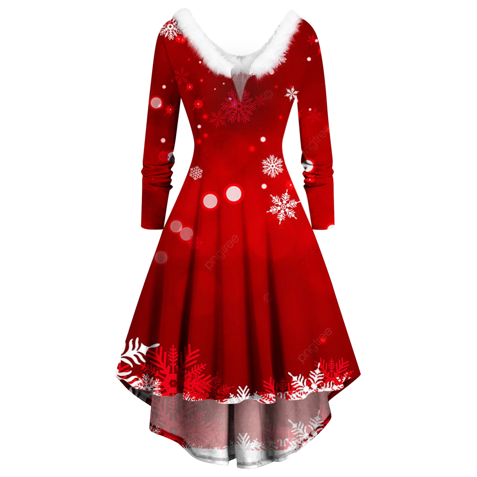 XFLWAM Christmas Dress for Women 2022 1950s Vintage Cocktail Party Dresses  Cute Santas Claus Snowman Printed Holiday Formal Swing Tea Dress Red L -  Walmart.com