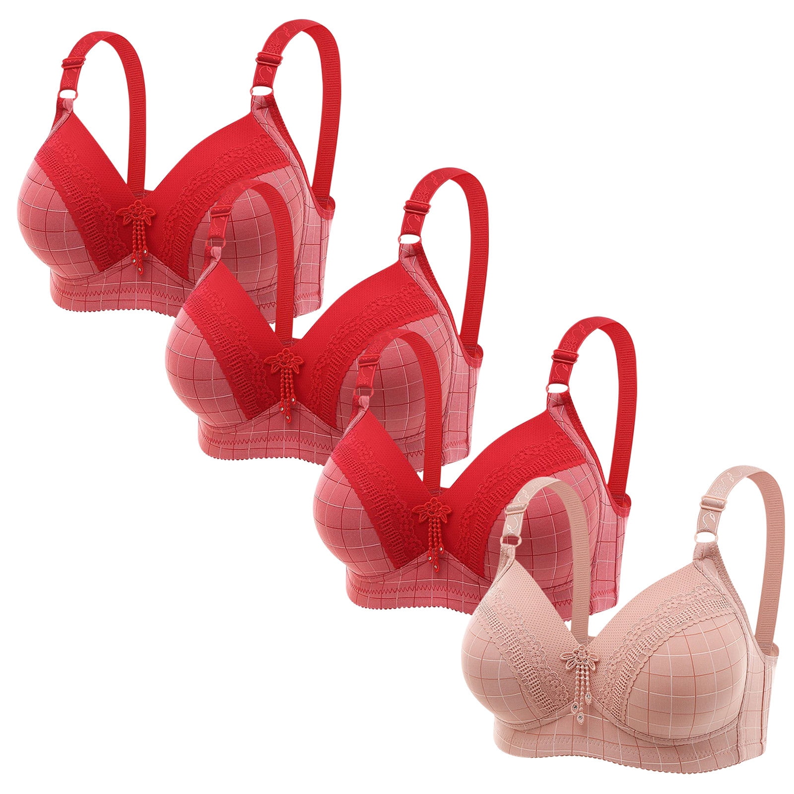 XFLWAM Daisy Bras for Older Women Front Closure Bras Push Up Bra No ...
