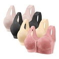 thumbnail image 1 of XFLWAM Daisy Bras for Older Women Front Closure Breathable Bra for Seniors Plus Size Full Coverage Everyday Bras Push Up Front Button Bra No Underwire, 1 of 6