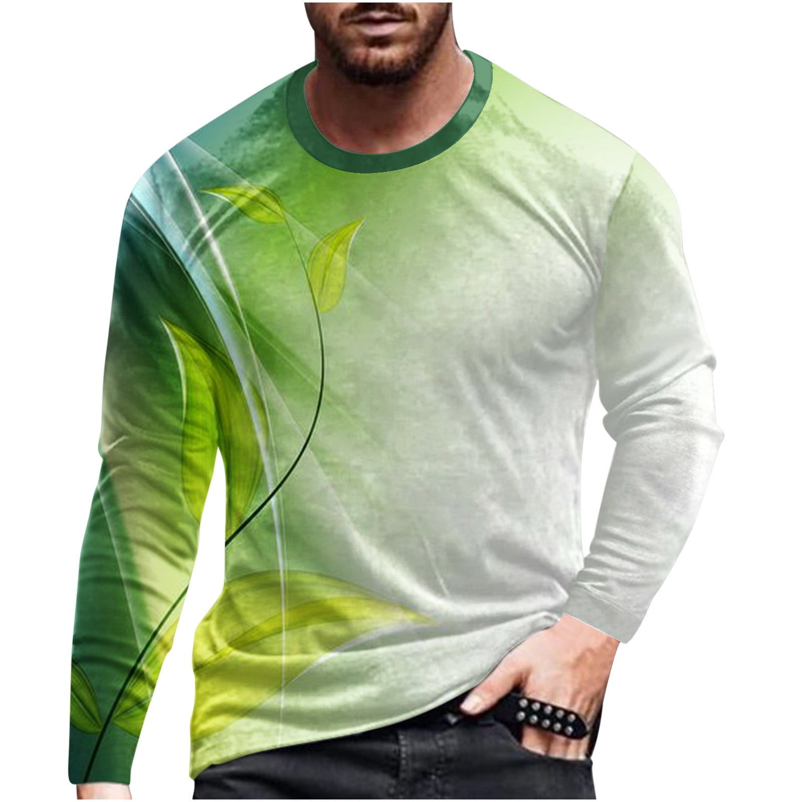 Green graphic tees best sale men