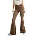 thumbnail image 1 of XFLWAM Flare Jeans for Women Bootcut Crossover High Waisted Bell Bottom Jeans Trendy Yoga Pants Flare Leggings with Pockets, 1 of 7