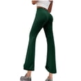 thumbnail image 1 of XFLWAM Flare Leggings for Women Low Rise Fold Over Flared Yoga Pants Bootcut Leggings Ladies Comfy Workout Pants, 1 of 5