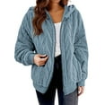 thumbnail image 1 of XFLWAM Fleece Jacket for Women Fuzzy Full Zip Sherpa Jackets Warm Casual Stand Collar Winter Coats Outerwear with Pockets, 1 of 8