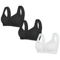 thumbnail image 1 of XFLWAM Front Closure Daisy Bras for Older Women Comfortable No Underwire Bras Plus Size Full Coverage Push Up Cotton Bra, 1 of 3