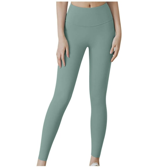 XFLWAM High Waisted Leggings for Women No See Through Soft Athletic Tummy Control Pants for Running Yoga Workout Army Green XXXL
