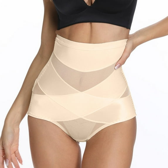 XFLWAM High Waisted Shapewear for Women Control Panties Slimming Body Shaper Compression Underwear Stomach Girdle Beige 3XL