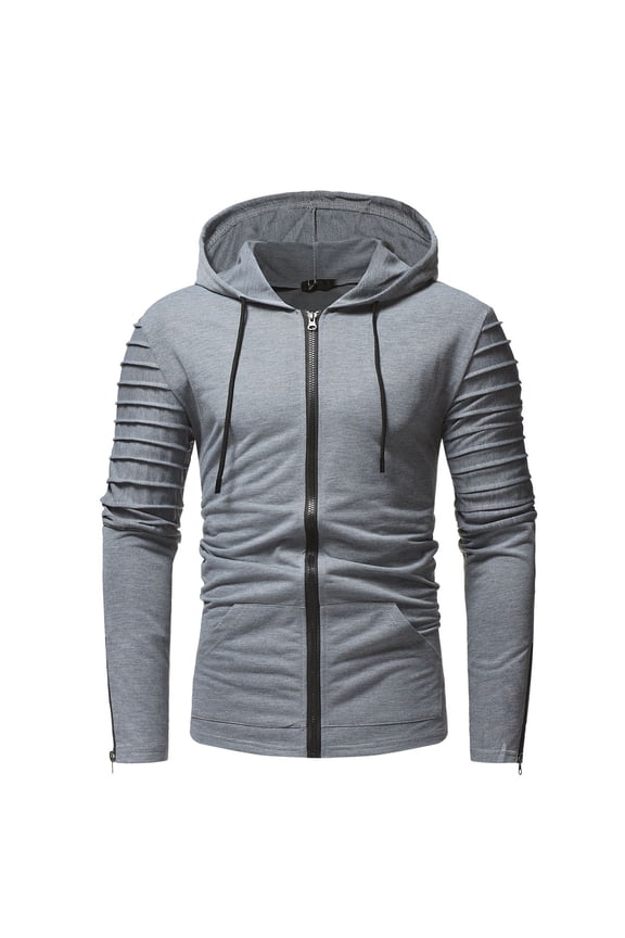 Hoodies For Men ,Mens Zip Up Hoodies Lightweight Hoodie Running Jacket Workout Hooded Sweatshirt With Pocket Dark Gray M