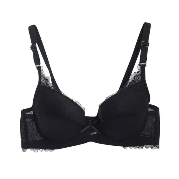 XFLWAM Lace Bra for Women Adjustable Strap Push Up Full Coverages Everyday Bralette Breathable Thin Lightweight Bras