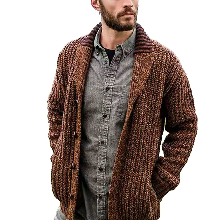Men's wool button down sweater on sale