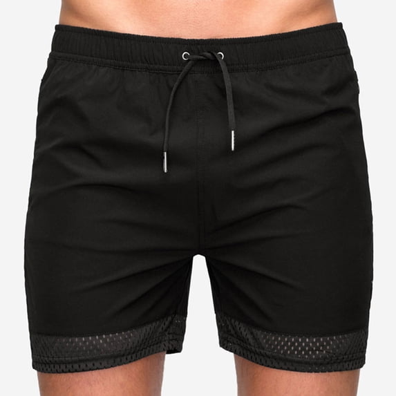 XFLWAM Men's Athletic Basketball Shorts Workout Gym Quick Dry Shorts Lightweight Mesh Training Shorts for Men Exercise Black 3XL