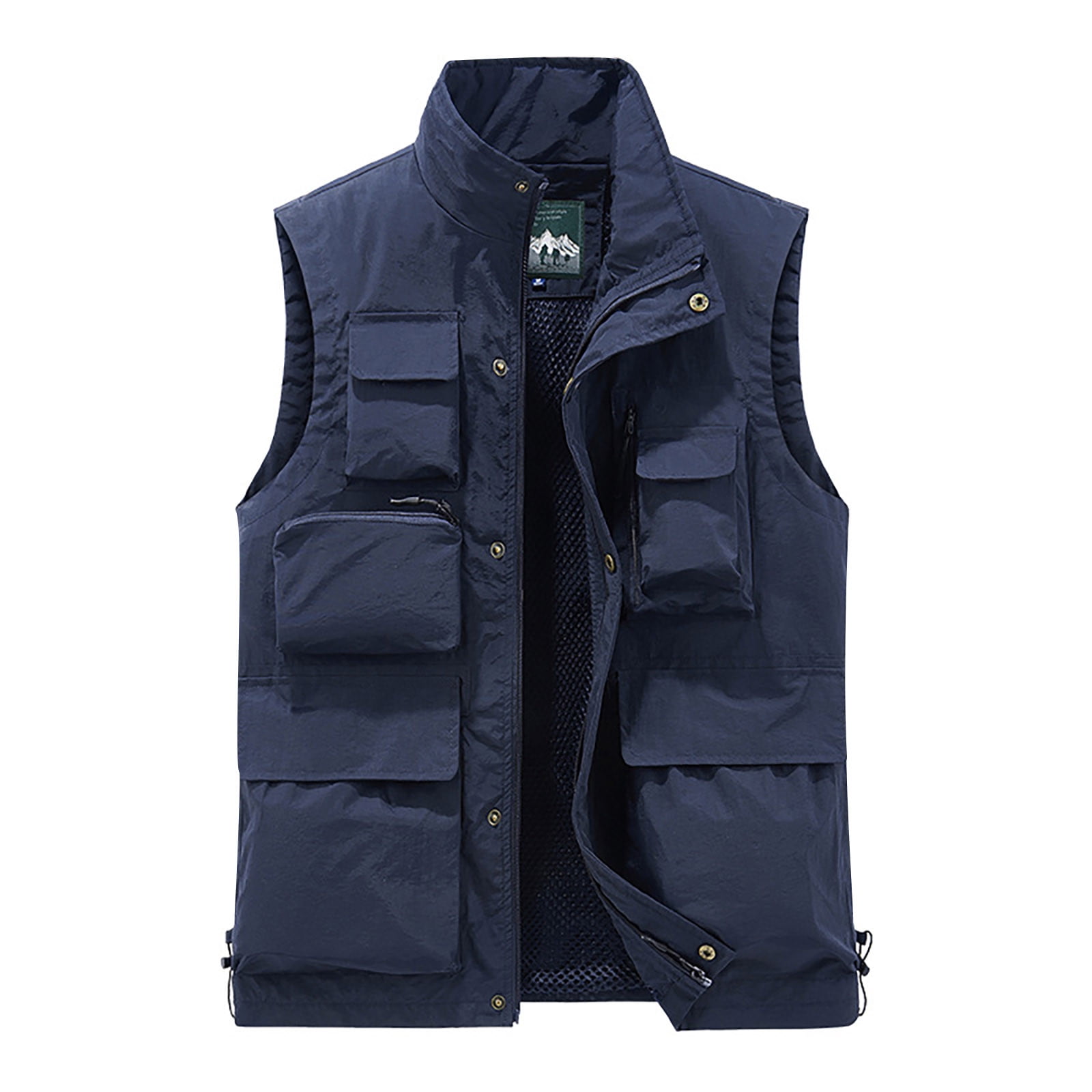 Vanchenl Utility vest voor heren, safari, reizen, cargo, outdoor