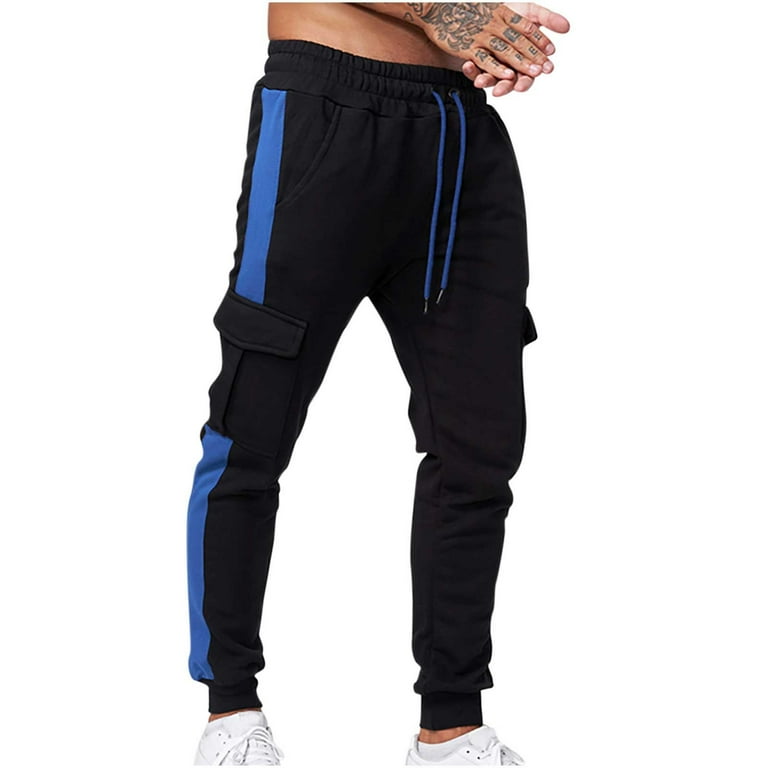 XFLWAM Men s Casual Elastic Waist Drawstring Jogger Cargo Pants