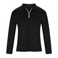 thumbnail image 1 of XFLWAM Men's Fashion Polo Shirts Long Sleeve Knit Stretch Tshirt Casual Stylish Workout V Neck Collared Slim Fit Muscle Tops Black XXL, 1 of 7