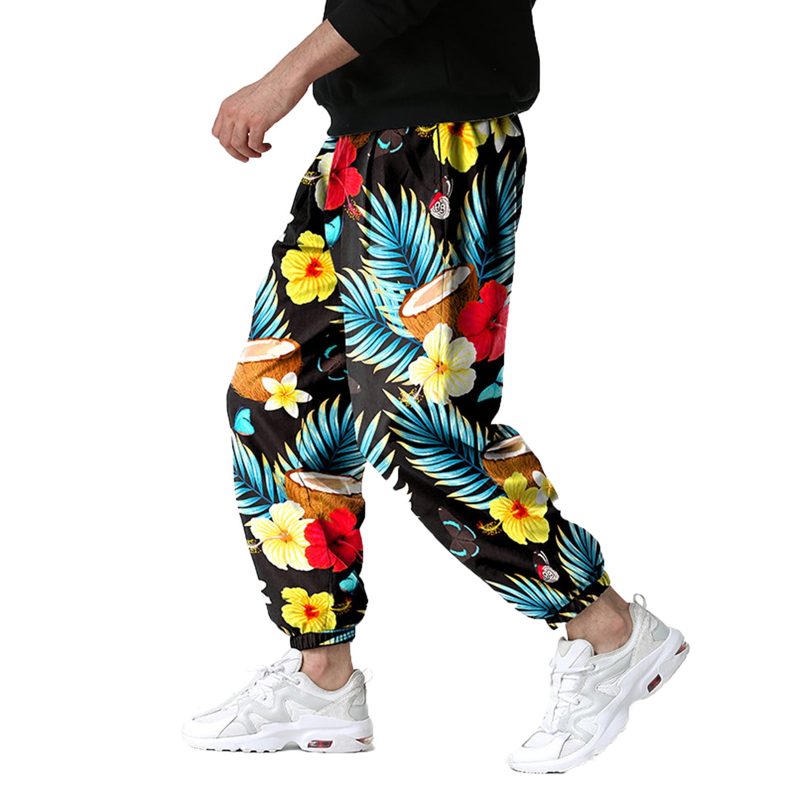 QZH.DUAO Floral Printed Casual Pants Slim Fit Flower India | Ubuy
