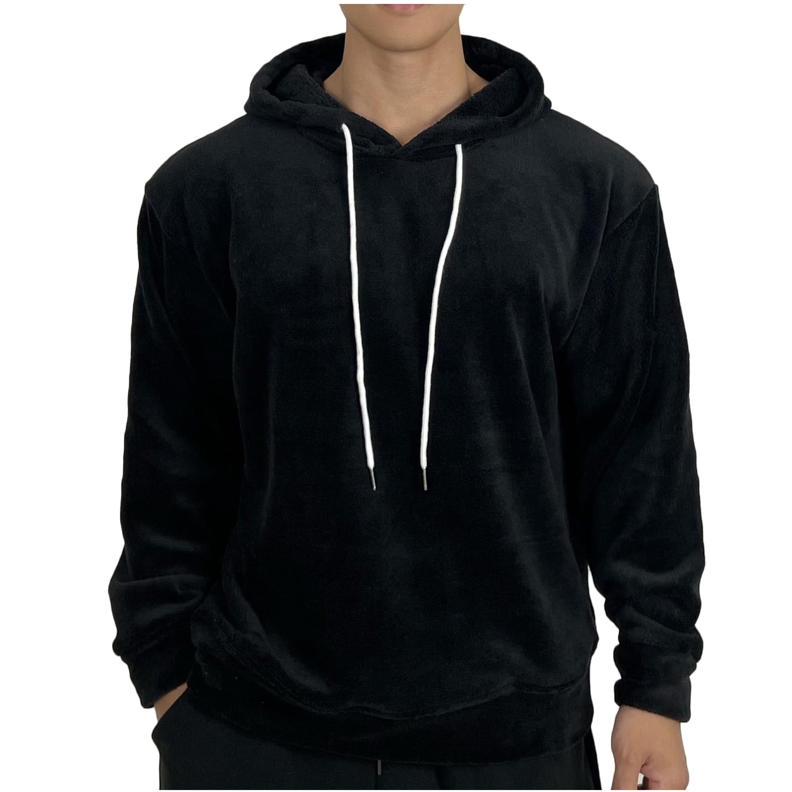 Clothing Mens Black Velour Hoodie Designer Clothing Manufacturers