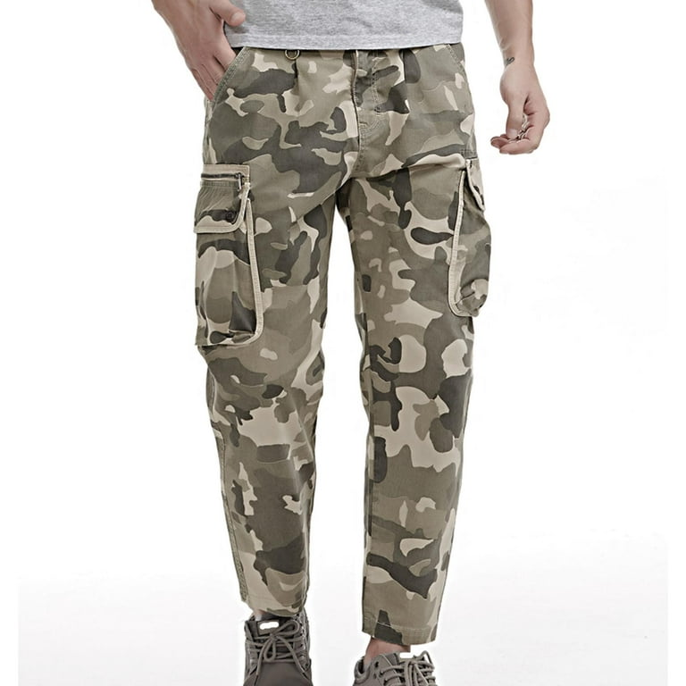 お気に入りの camouflage multi pocket Pants Cargo Men pants メンズ