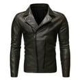 thumbnail image 1 of XFLWAM Men's PU Leather Jacket Causal Belted Faux Leather Motorcycle Jacket Zipper Biker Coat Army Green XL, 1 of 8