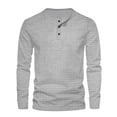 thumbnail image 1 of XFLWAM Men's Thermal Waffle Henley Shirt Casual Button Down Long Sleeve T-Shirt Cotton Lightweight Tee Tops, 1 of 6