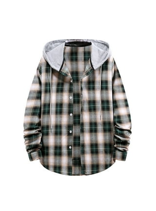 Plaid Hooded Shirt