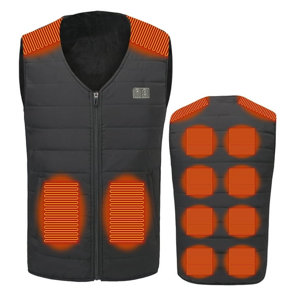 XFLWAM Mens Heated Vest Warm Rechargeable Heated Vest Rechargeable USB Warming Heated Vest Winter Vest for Women with 12 Heating Zone Black XL