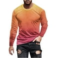 thumbnail image 1 of XFLWAM Mens Long Sleeve Shirts Casual Gradient Color Loose Pullover Graphic Tee Shirts Fall Fashion Athletic Sweatshirts, 1 of 5