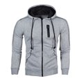 thumbnail image 1 of XFLWAM Mens Spring Fall Coat Long-Sleeve Thick Coats Cozy and Warm Zip Up Jacket Lightweght Coat with Pockets Gray 3XL, 1 of 4