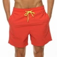 thumbnail image 1 of XFLWAM Mens Swim Trunks Quick Dry Beach Shorts Mesh Lining Swimwear Bathing Suits with Pockets Orange L, 1 of 4