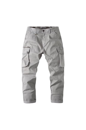 Mens Work Sports Cargo Pants Thin Straight Leg Trousers Business Casual Pants Lightweight Multi-Pocket Dungaree Gray 6XL