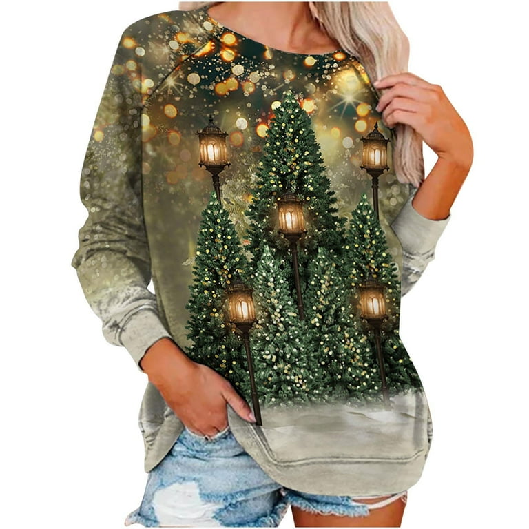 Walmart womens christmas outlet sweatshirts