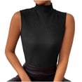 thumbnail image 1 of XFLWAM Mock Neck Sleeveless Tops for Women Textured Tank Top Casual Solid Color Basic Tee Shirts Summer Trendy Blouse, 1 of 6