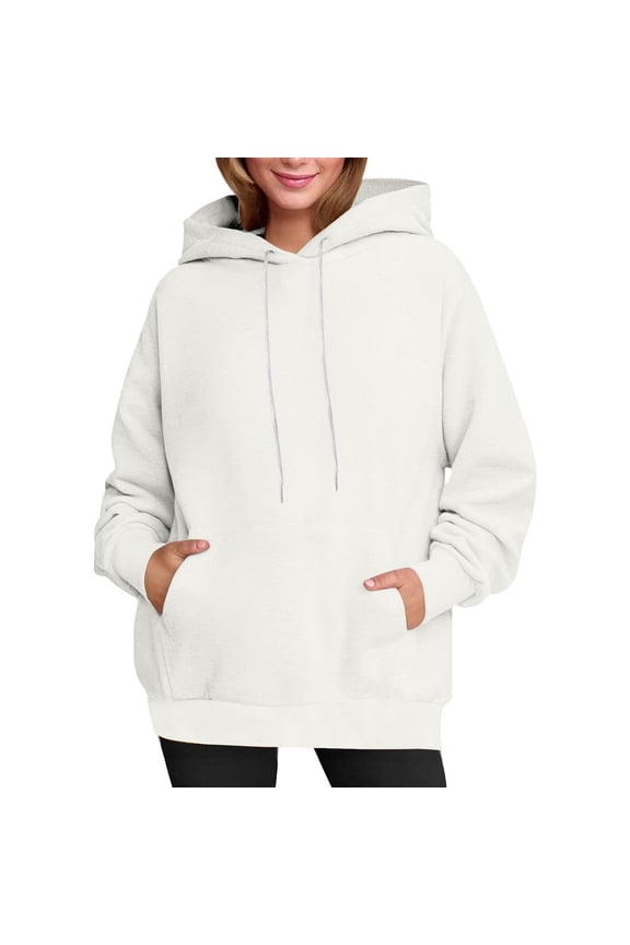 Oversized Hoodies for Women Sweatshirts Cute Drop Shoulder Hooded Pullover Tops Fall Winter Outfits