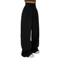 thumbnail image 1 of XFLWAM Oversized Wide Leg Pants for Women Baggy Y2K High Waisted Palazzo Pants Casual Loose Lightweight Work Trousers with Pockets Black XL, 1 of 8