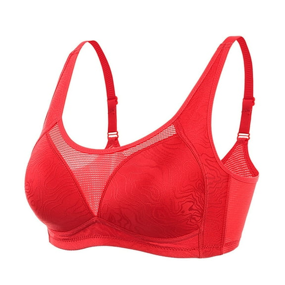 XFLWAM Plus Size Bra for Women Full Coverage Sexy Mesh See Through Bralettes No Underwire Soft Comfy Breathable Underwear