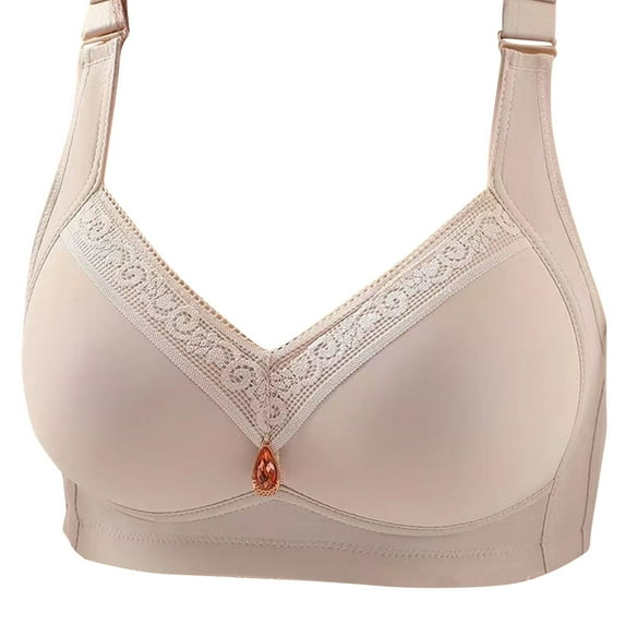 XFLWAM Plus Size Bras for Women No Underwire Full Coverage Push Up Bra Lift Support Comfort Seamless Bralette T-shirt Bra