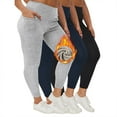 thumbnail image 1 of XFLWAM Plus Size Fleece Lined Leggings with Pockets for Women High Waisted Tummy Control Winter Thermal Warm Leggings, 1 of 9