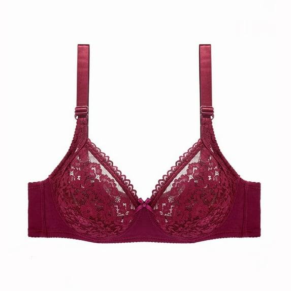 XFLWAM Plus Size Lace Bras for Women No Underwire Comfort Seamless Bra Wireless Push Up Lace Mesh Bra Lifting Bras