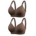 thumbnail image 1 of XFLWAM Push Up Bras for Women,No Underwire Full Coverage Bras for Older Women Valentine Day Plus Size Wireless Everyday Bra 2 Pack, 1 of 4