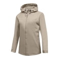 thumbnail image 1 of XFLWAM Rain Jacket Women Waterproof Lightweight Raincoat Windbreaker Outdoor Hooded Travel Jacket Outerwear Khaki XXL, 1 of 4