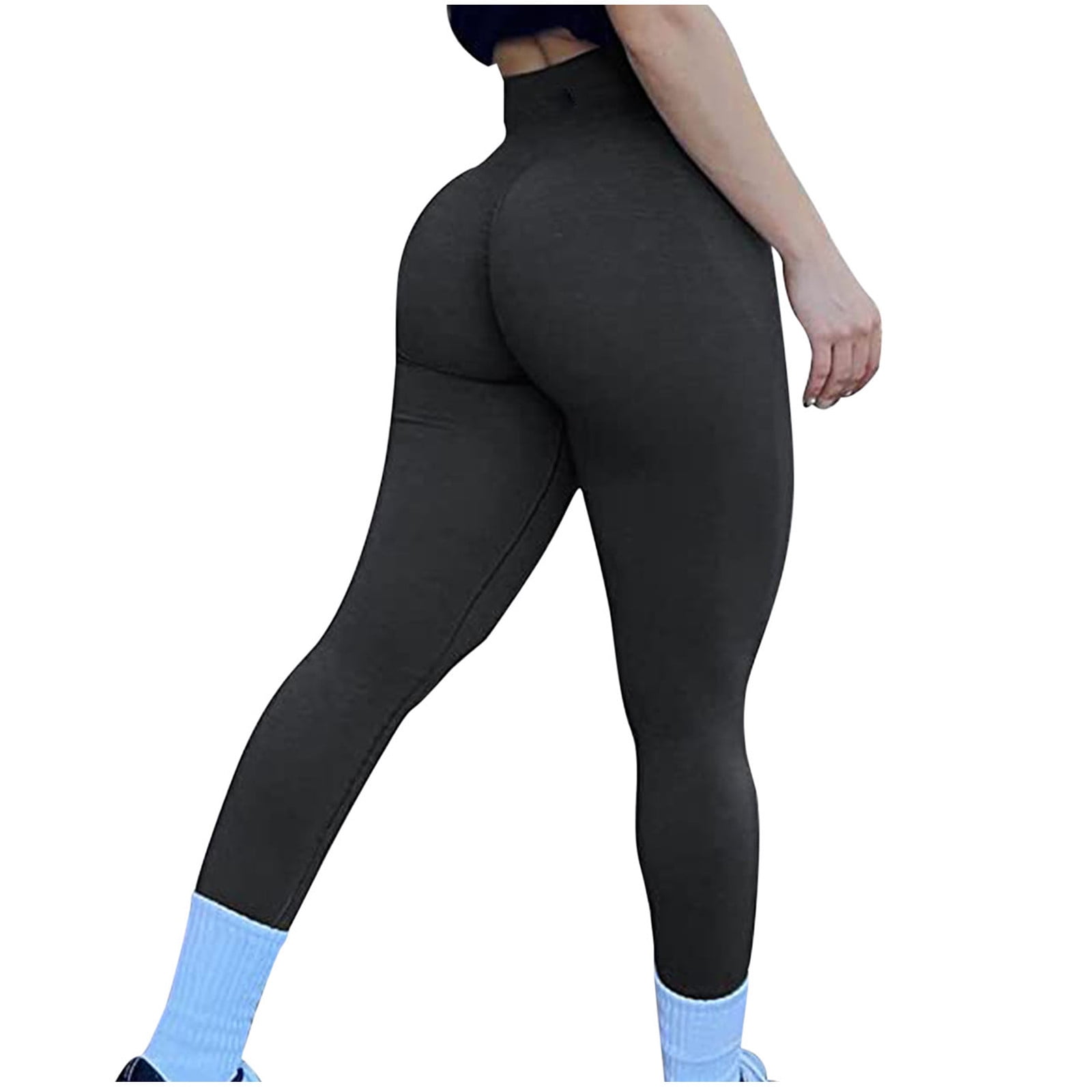 Butt Lifting Workout Leggings for Women, Scrunch Butt Smiling Contour Gym  Seamless Booty Tights High Waisted Yoga Pants