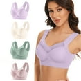 thumbnail image 1 of XFLWAM Seamless Push Up Bras for Older Women Wireless Posture Correcting Bra with Support Bra for Seniors Full Coverage Everyday Bra, 1 of 3