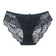 thumbnail image 1 of XFLWAM Sexy Lace Underwear Briefs for Women Seamless Half Back Coverage Panties Black L, 1 of 4