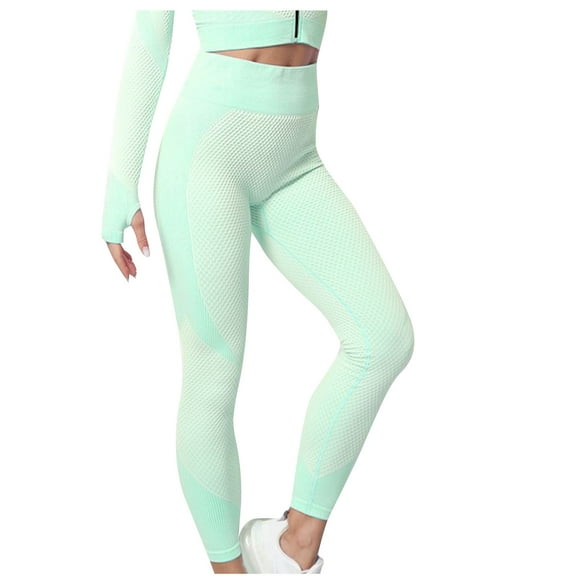 XFLWAM Shapewear Leggings for Women Seamless High Waisted Legging Tights Butt Lifting Workout Yogs Pants Mint Green S