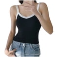 thumbnail image 1 of XFLWAM Sleeveless Tops for Women Summer Spaghetti Straps Crop Tank Top Ribbed Knit T Shirts Slim Fit Camisole Fashion, 1 of 5