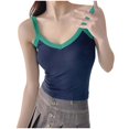 thumbnail image 1 of XFLWAM Sleeveless Tops for Women Summer Spaghetti Straps Crop Tank Top Ribbed Knit T Shirts Slim Fit Camisole Fashion, 1 of 9