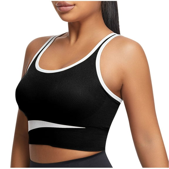 XFLWAM Sports Bra for Women Criss Cross Back No Underwire Bralettes Medium Support Lifting Yoga Gym Running Athletic Bra