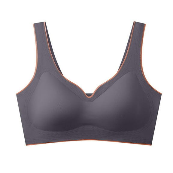 XFLWAM Sports Bras for Women Full Coverage Scalloped Push Up Bras Soft Wireless Comfort Bralettes Lightweight Everyday Bra