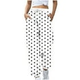 thumbnail image 1 of XFLWAM Sweatpants for Women Drawstring High Waisted Polka Dot Joggers Baggy Comfy Workout Lounge Trousers with Pockets, 1 of 5