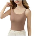 thumbnail image 1 of XFLWAM Tank Tops for Women Scoop Neck Adjustable Spaghetti Strap Camisole Double Lined Sleeveless Summer Basic Cami Shirts, 1 of 9