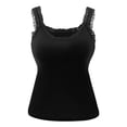thumbnail image 1 of XFLWAM Tank Tops with Built in Bras Lace Trim Spaghetti Strap Camisole Casual Padded Sleeveless Ribbed T Shirts, 1 of 9